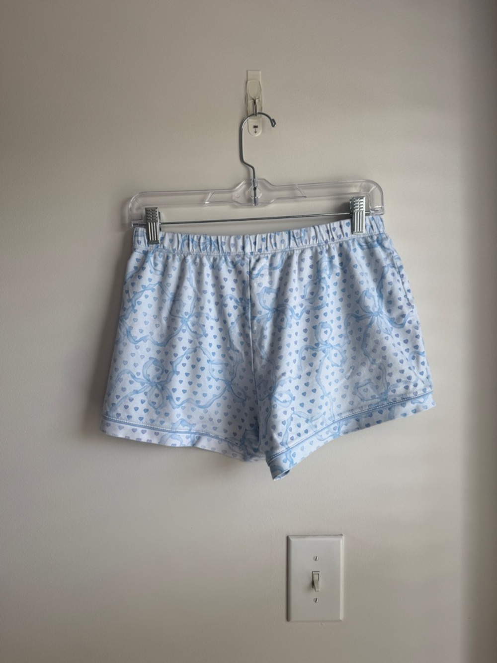 Roller Rabbit x LoveShackFancy Luna Bow Hearts Short Sleeve Polo Pajamas - Picture 4 of 7
